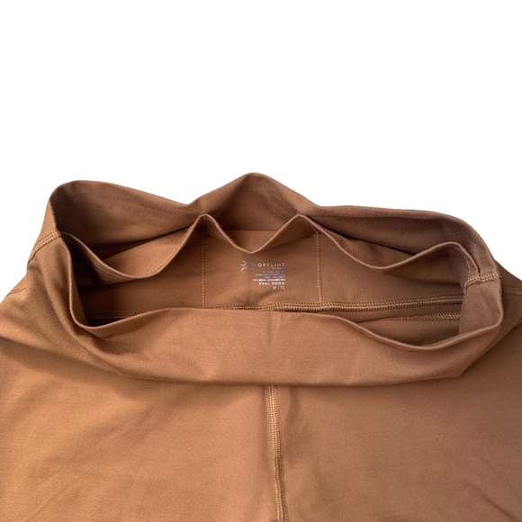 Aerie Offline The Hugger High-Waisted Leggings in Tan Brown - Picture 3 of 8